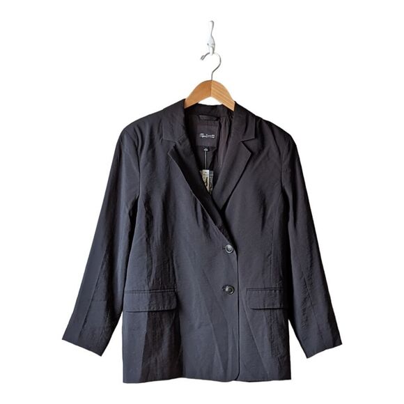 Madewell Oversized Softdrape Black Blazer | Slouchy Workwear Layer Sz S NWT - Picture 7 of 12
